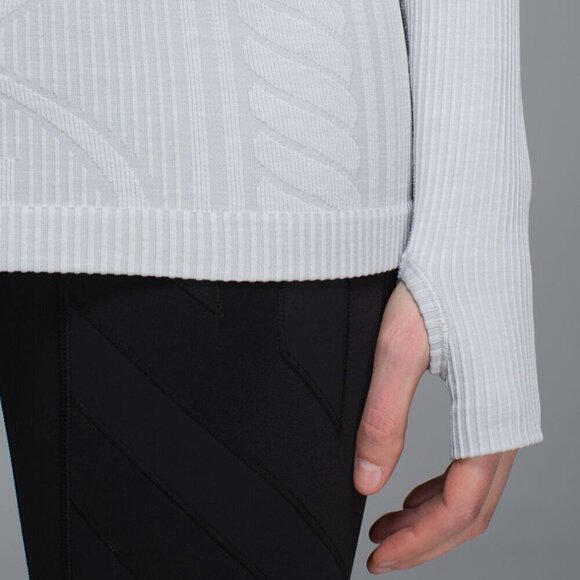 Lululemon Rest Less Pullover- Heathered Silver Spoon- Size 8 - Picture 6 of 14